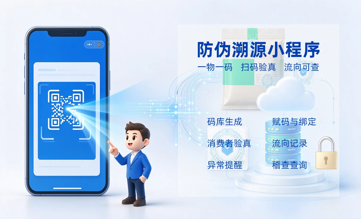 防伪溯源小程序方案示意:生产线上的分拣与包装工位