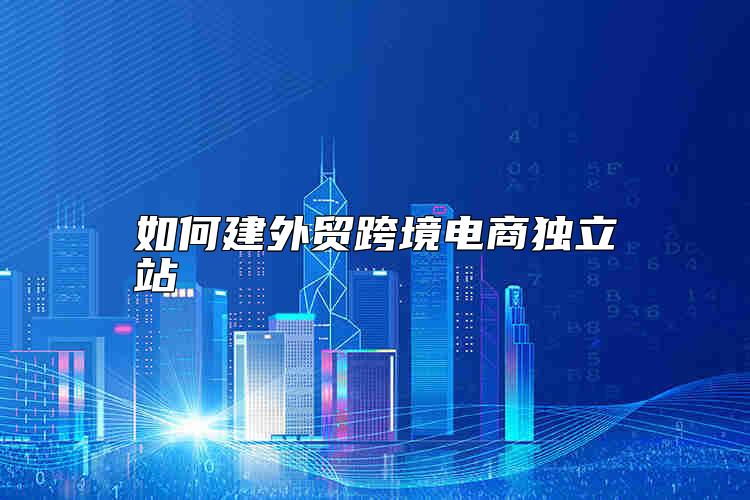 如何建外贸跨境电商独立站