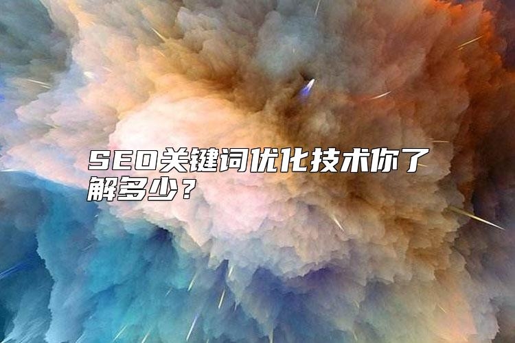 SEO关键词优化技术你了解多少？