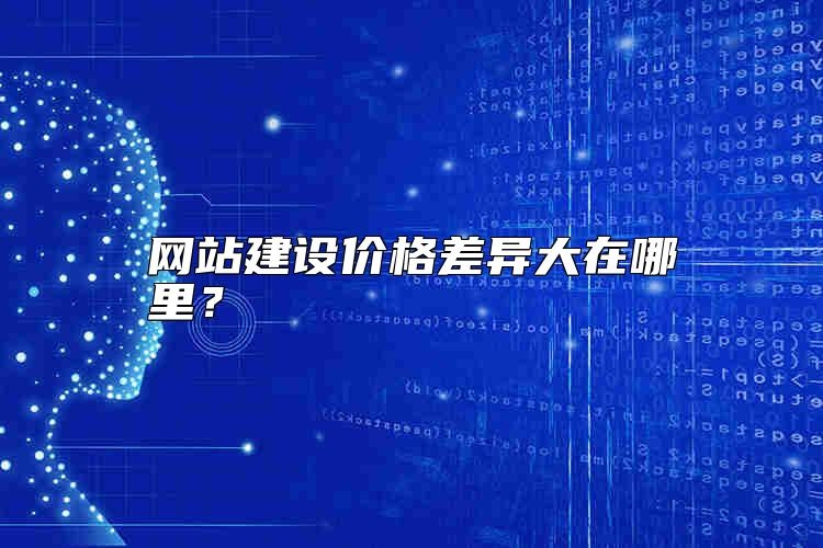 网站建设价格差异大在哪里？